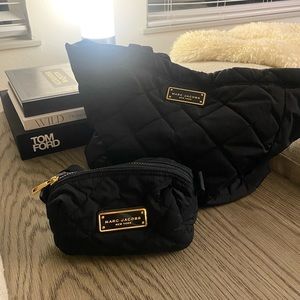 Like New Medium Marc Jacobs Black Quilted Crosby Tote